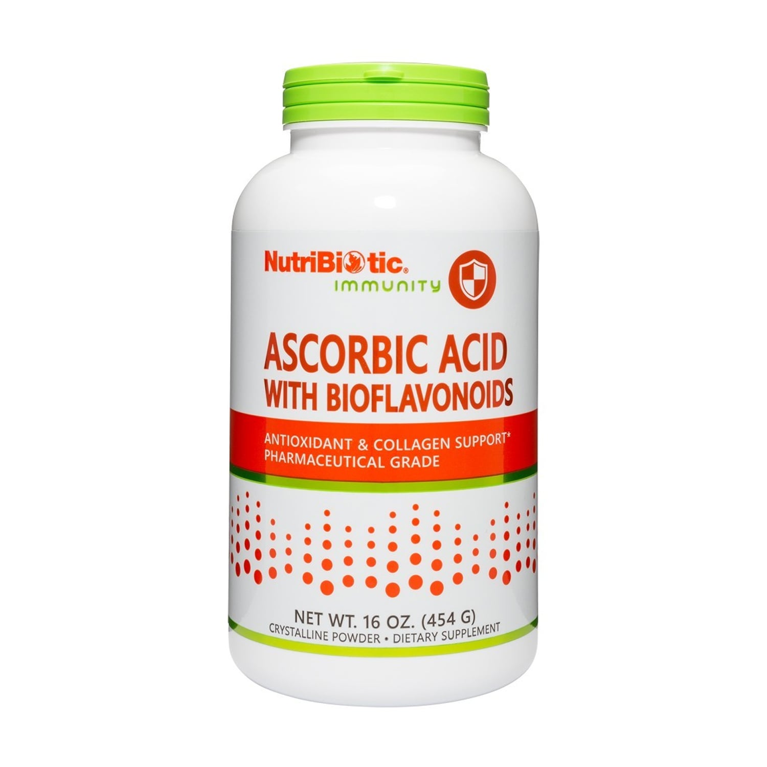 Аскорбінова кислота NutriBiotic Ascorbic Acid з біофлавоноїдами в порошку, 454 г